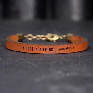 A Hope and A Futre - Leather Bracelet